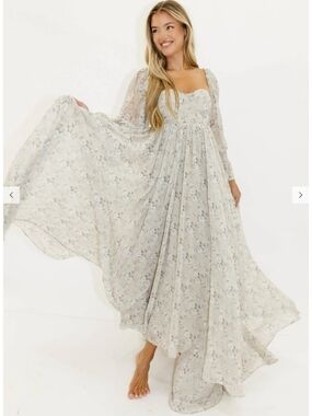 Worth Collective Floral Maxi Dress with Sweetheart Bodice